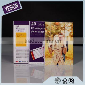 Yesion Factory Supply 260gsm A4 RC High Glossy/Satin/Rough Satin Photo Paper