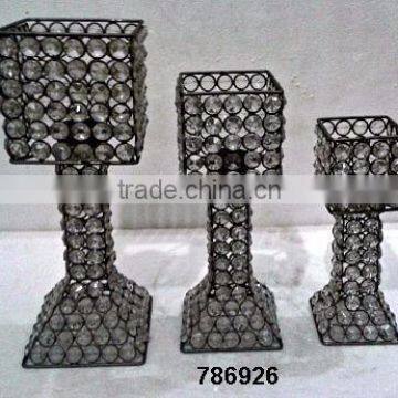 Metal & Glass Crystal Votive Tealight Candle Holder photo-5