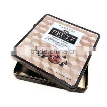 cmyk printing small tin containers, cookie tin containers, tin container