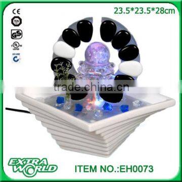Indoor Tabletop Glass & Ceramic Water Feature Fountain photo-6