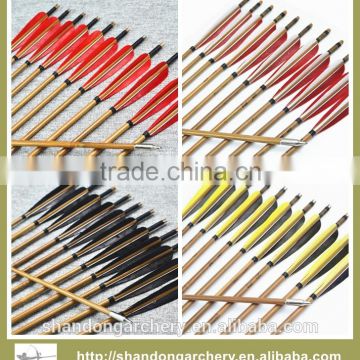 Archery three vanes bamboo arrow shafts for traditional bow arrow