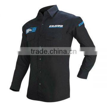 Carton and fiber, stylish long sleeves, black team uniform