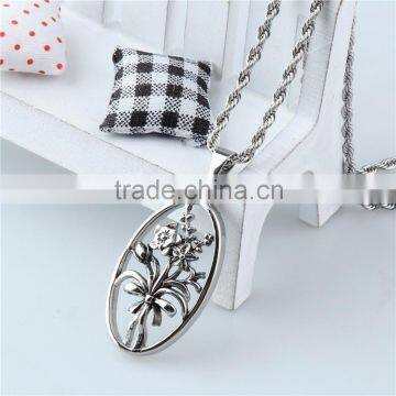 Latest new fashion stainless steel casting flower of life pendant