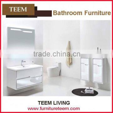 2016 new design europe style multi layer solid wood sanitary furniture hanging bathroom vanities