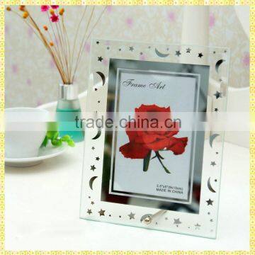 Fancy Rose Glass Photo Frame For Wedding Give Away Gifts