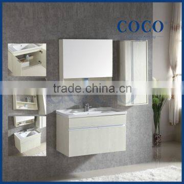 Wall mounted modern cabinet white bathroom vanity