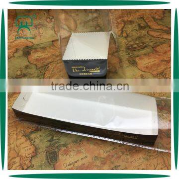 custom logo disposable cheap cake container with OPP bag