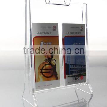 Custom Made Acrylic Bank Brochure Holder,Clear acrylic Brochure holder,2015 New product