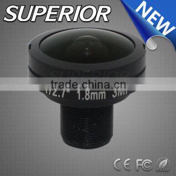 security camera lens!!m 12 flat lens glasses1.8mm super wide angle fisheye lens for cctv camera