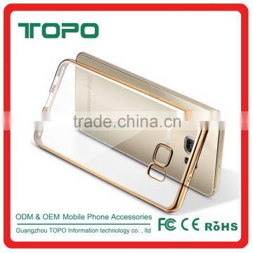 Electroplating Bumper Clear TPU Mobile Phone back cover Case For Samsung Galaxy s6 S6 Edge s7 s7 edge