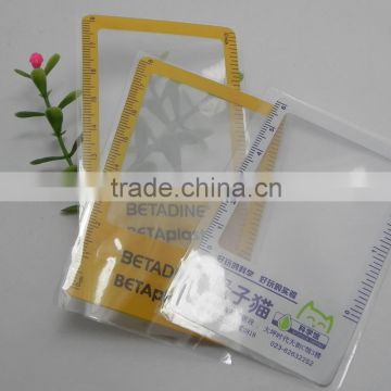 Promotion gift pvc plastic transparent business card magnifying business cards