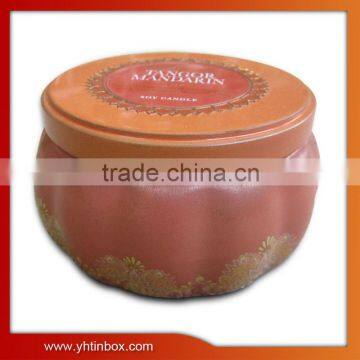 roud tin chocolate container