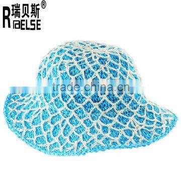 cheap lady hat fashion bucket straw hat promotion raffia handmade