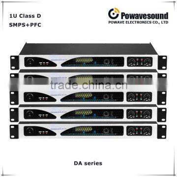 DA series powavesound pure digital power amplifier speaker amplifier 2 channel 1U class D circuit 300W/600W/800W/1000W optional