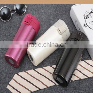 2016 best selling 12oz double wall insulated vacuum stainless steel water bottle/tumbler
