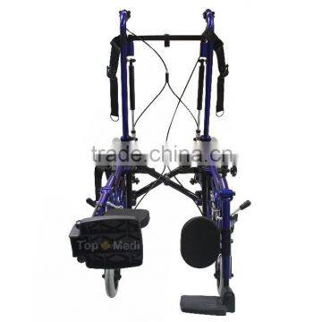 Topmedi Best Selling Products TRW958LBCGPY Detachable Headrest Aluminum Frame Disabled People Battery Operated Wheelchair photo-6