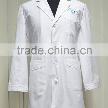 Hot selled 100% cotton white doctor coat