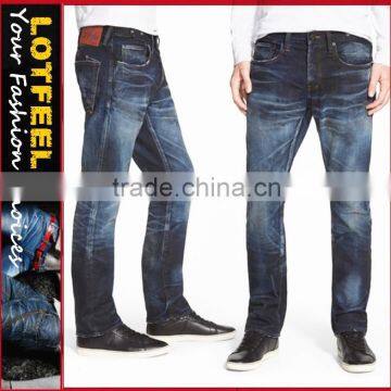 Biker Jeans Blue Denim jeans pantalon (LOTK068)