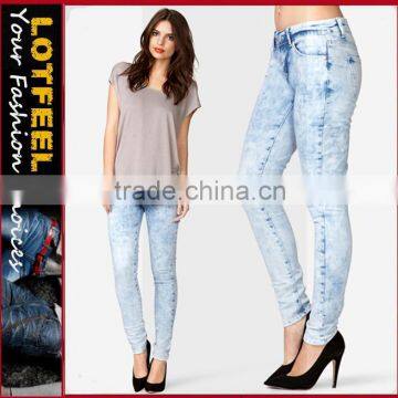 High quality Cloud Wash women Skinny Jeans (LOTX250)