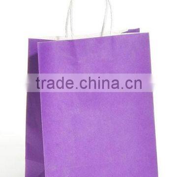 Wholesale Solid Color Gift Colorful Paper Kraft Bags photo-5