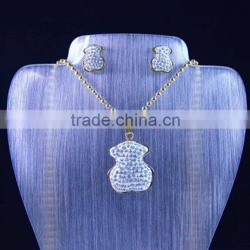 crystal bear jewelry sets for promotion