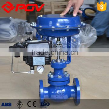 2016 new design flange connection pneumatic control valve with positioner