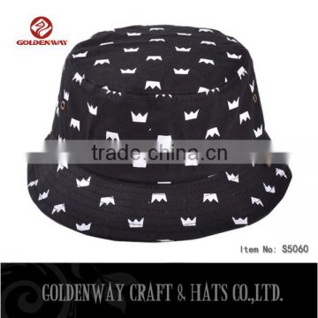 Cheap Men black Bucket hat and cap