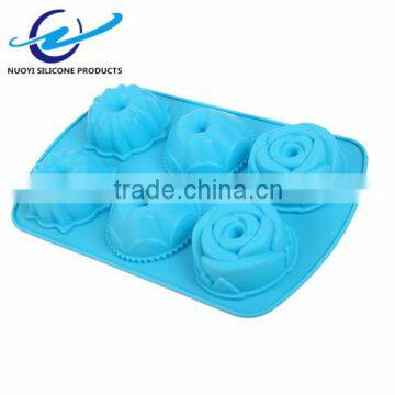 Food Grade Flower Shape silicone cake mould trays