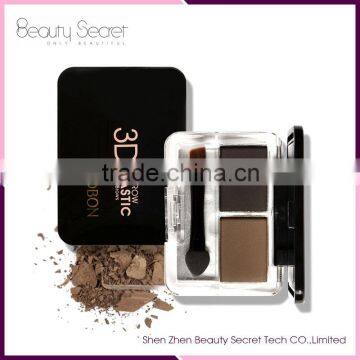 2 colors eyebrow powder with brush