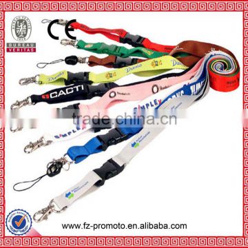 fashion customized woven silk screened lanyards