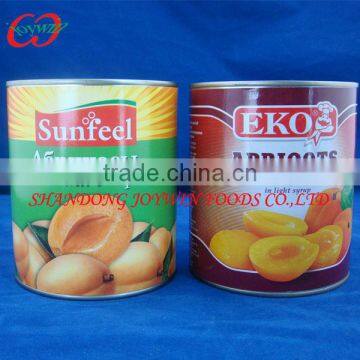 Canned apricots halves 850ml 0.82kg in syrup