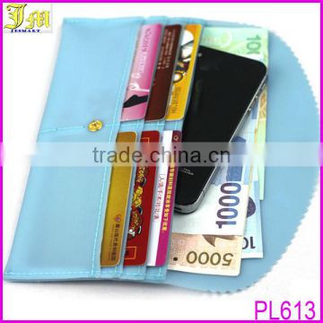 New Cheap Candy Color Plastic Wallet ID Credit Card Holder Business Case Phone Purse Ladies