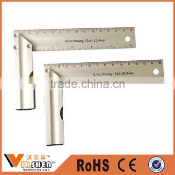 Aluminium square with level bubble L Shaped Try Square angel Ruler