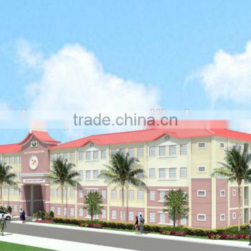 china prefab houses Sandwich panel workshop steel building for school in Haiti