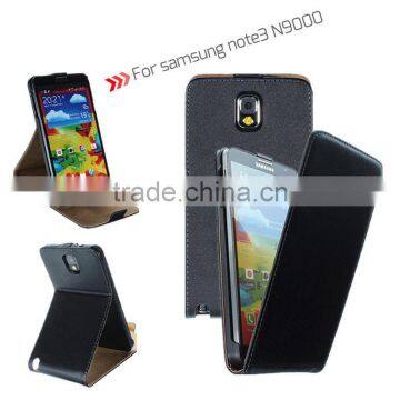 leather flip mobile phone case For samsung galaxy note3 N9000 PU with stand