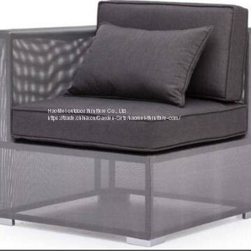 Одноместный угловой диван. Материал: Texlience. Рамка из алюминия с порошковой окраской. Подушка сиденья и спинки высотой 10 см. Axvision photo-3