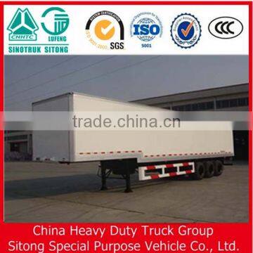 Customized 3 axle box van type enclosed cargo semi truck trailer for sale