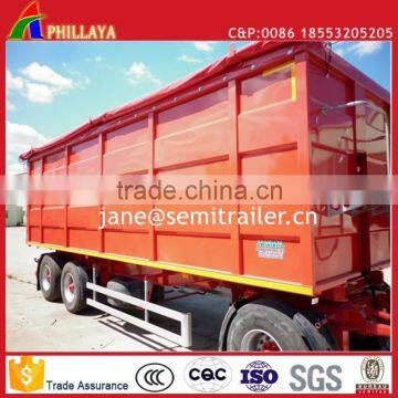 Full Type Drawbar Farm Agricultural Grain Tipper Rear Dump Trailer With Hydraulic Open Door photo-4
