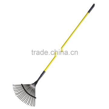 China factory 22 teeth carbon steel farming rake tools with fibergalss handle and antislip handle