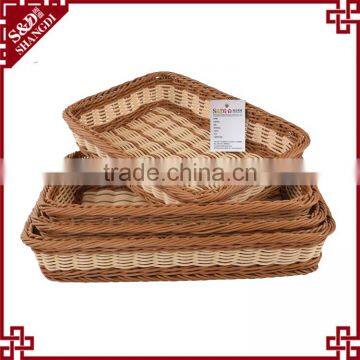 Top quality factory handcraft plastic rattan cheap price wholesale produce baskets