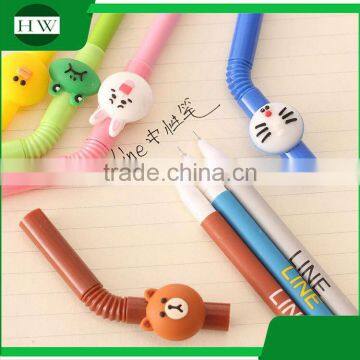 Promotional Wholesale Cheap Funny School Office Stationery Mini Plastic Straw Roller Ball Point Pen photo-2