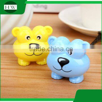 Portable Plastic Colorful Funny Child Cartoon Lion Pencil Sharpener photo-4