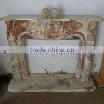 BEAUTIFUL GREEN ONYX FIREPLACES photo-3
