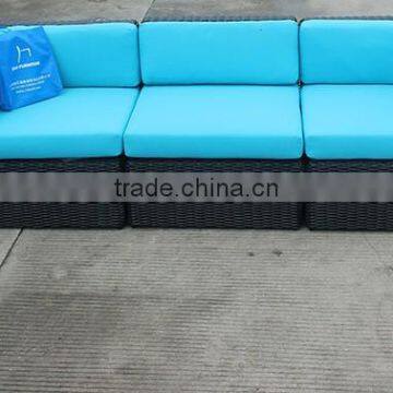 Black Wicker Patio Furniture Outdoor Couch photo-6