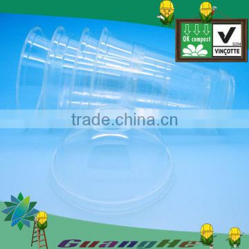 PLA Cold Drink Cups 300ml of polylactide Raw Material/eco cold drink cup with straw