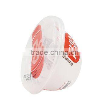 170g/6oz IML Label Deisgn Plastic White and Red Color Thin Wall Yogurt Crock Pot/Bucket,Yogurt and Cream Instant Pot With Spoon photo-4