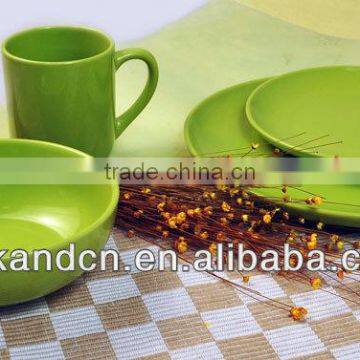 KC-00248/4-piece coffee table set/round shape/green covered color