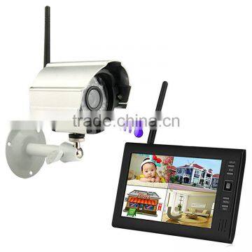 Wireless Monitoring Kit, Home Security Infrared Wireless 4CH CCTV DVR With Camera, 7inch DVR Displayer For Wholesale