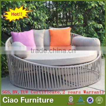 Outdoor sunbed fabric outdoor garden sofa round bed