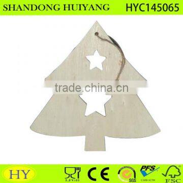 Factory sale Christmas hanging decoration wood tree craft